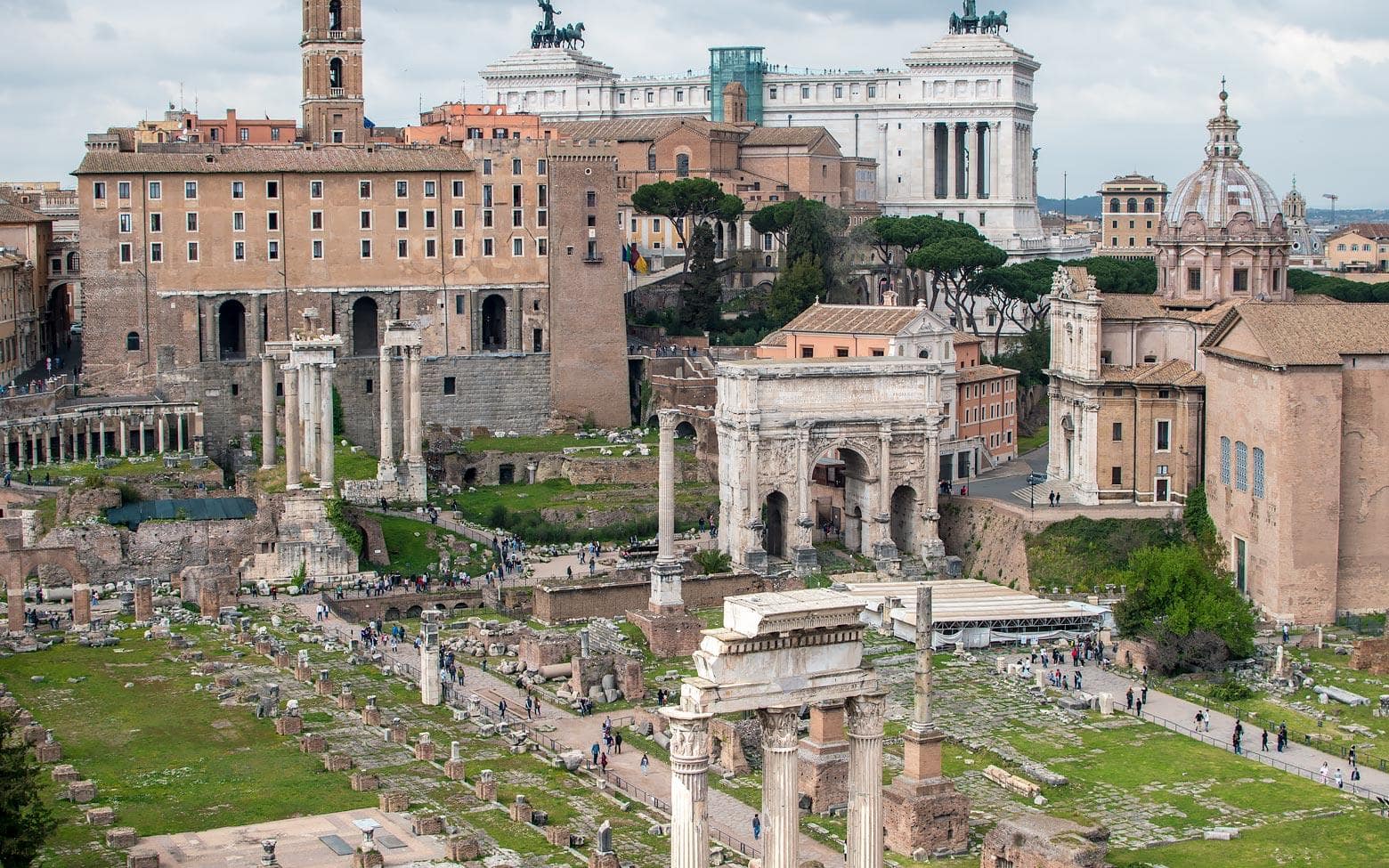 roman forum panoramic view