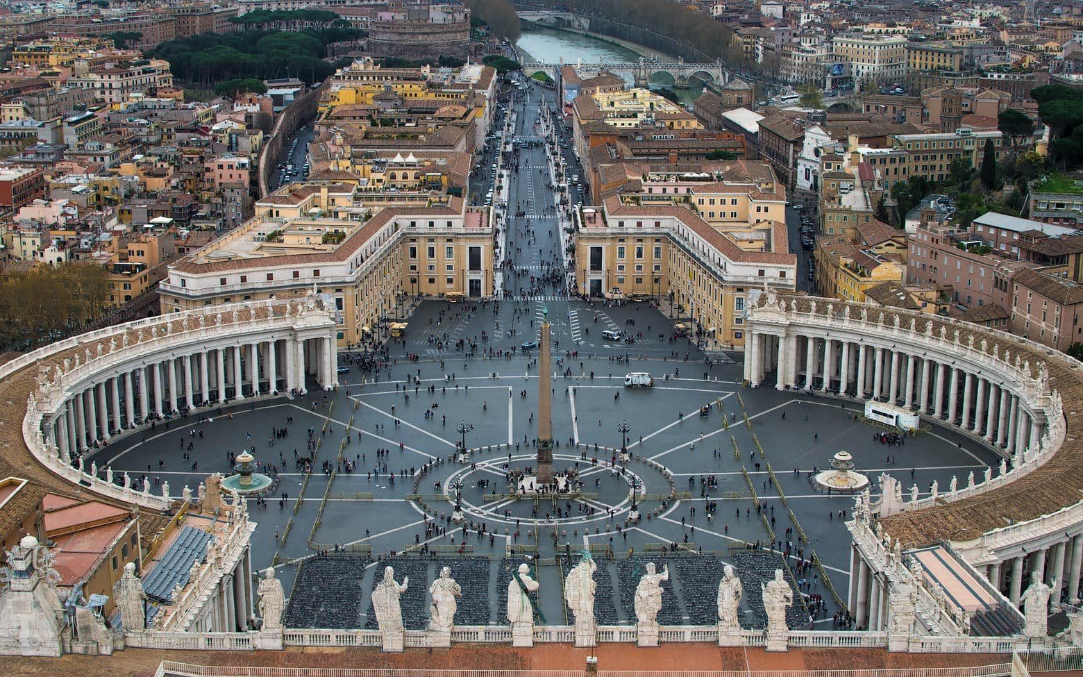 st.Peter's square from the top of the basilica