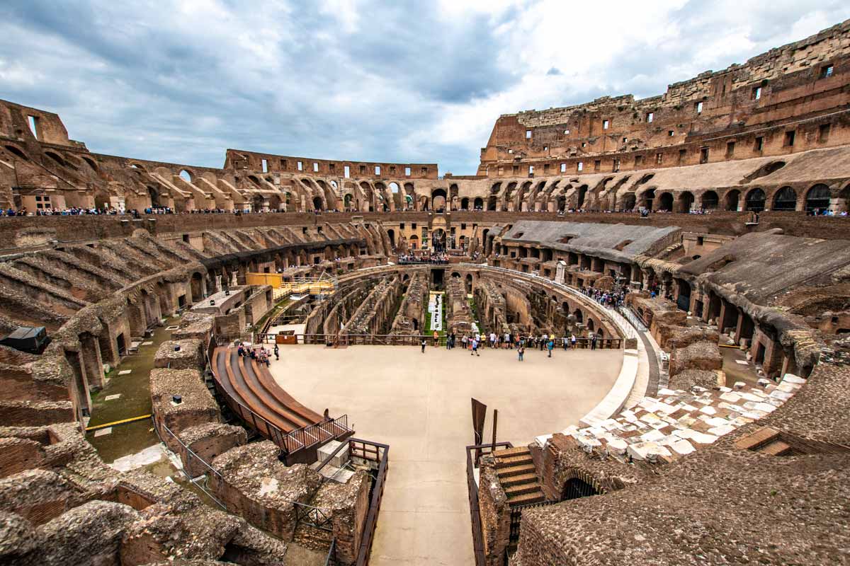 rome bucket list inside the colosseum