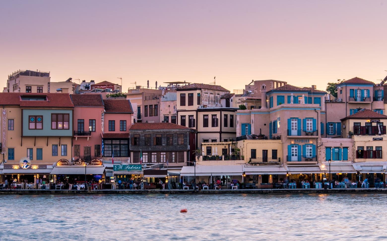 Crete Photo - venetian harbor in Chania 