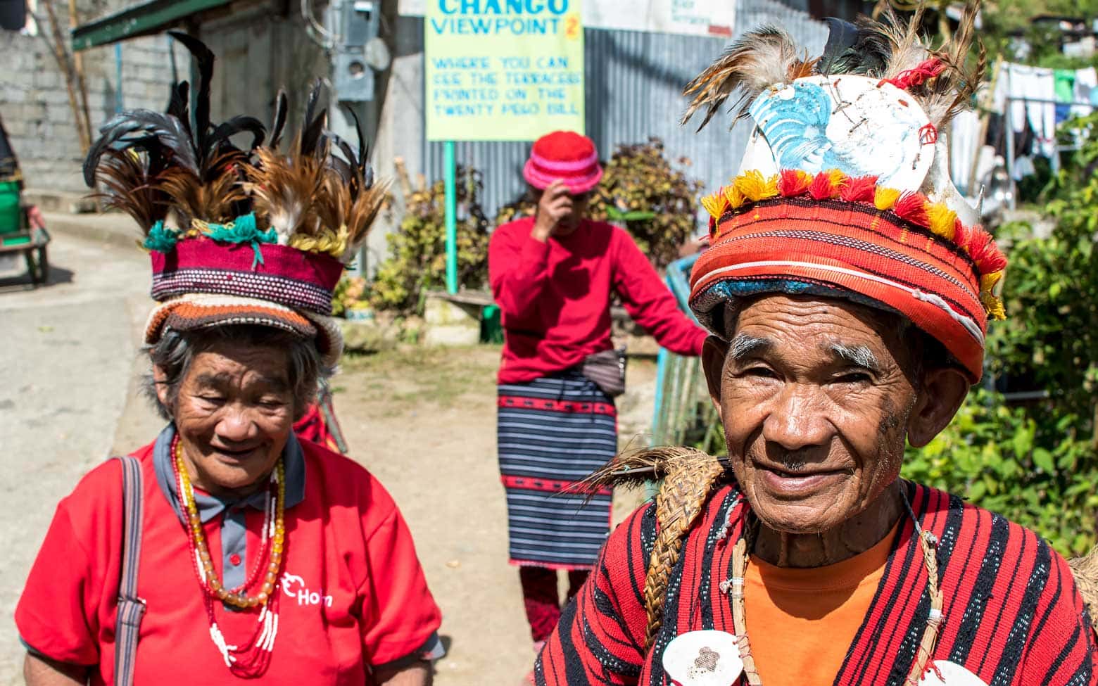 old folks in the Philippines in national dresses