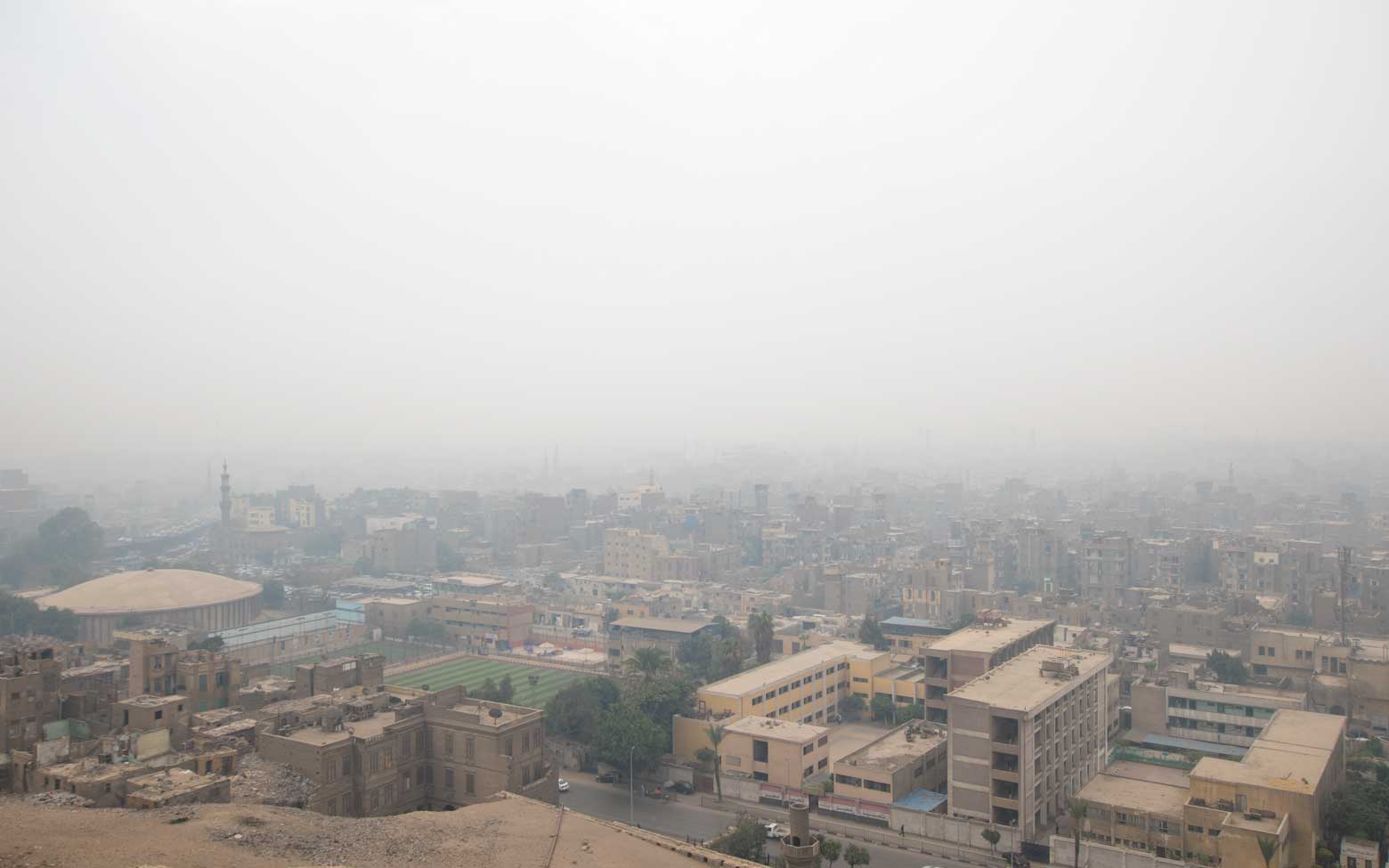 smog in cairo,egypt. View from the citadel