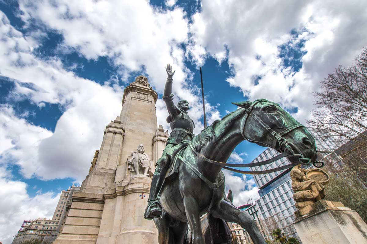 make sure you visit the Cervantes monument during your two days in Madrid