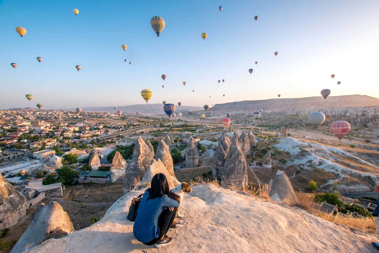 cappadocia balloon ride - watching balloons in the morning