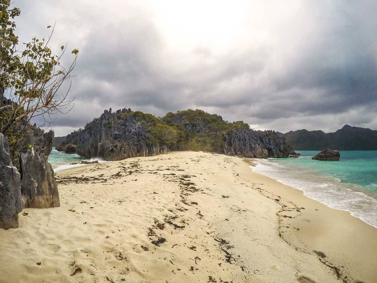 Twin beach in Caramoan, Philippines