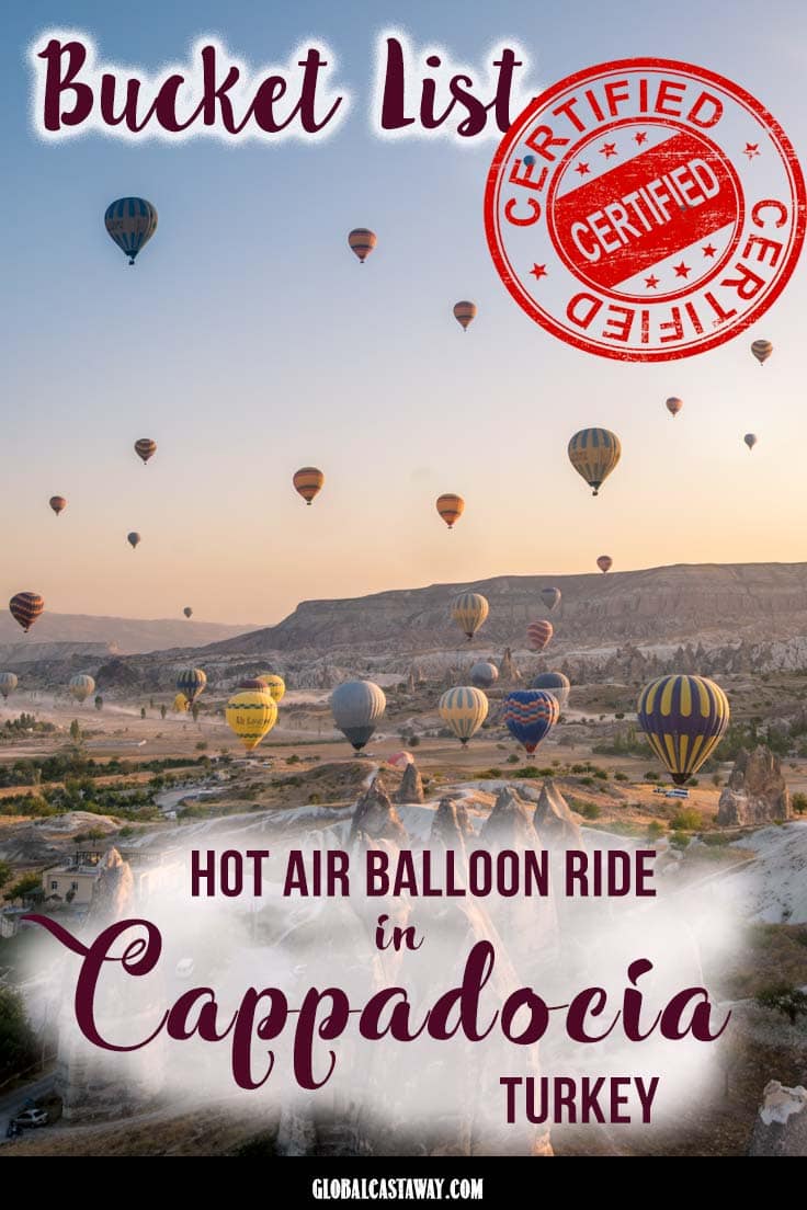 Cappadocia balloon ride pin