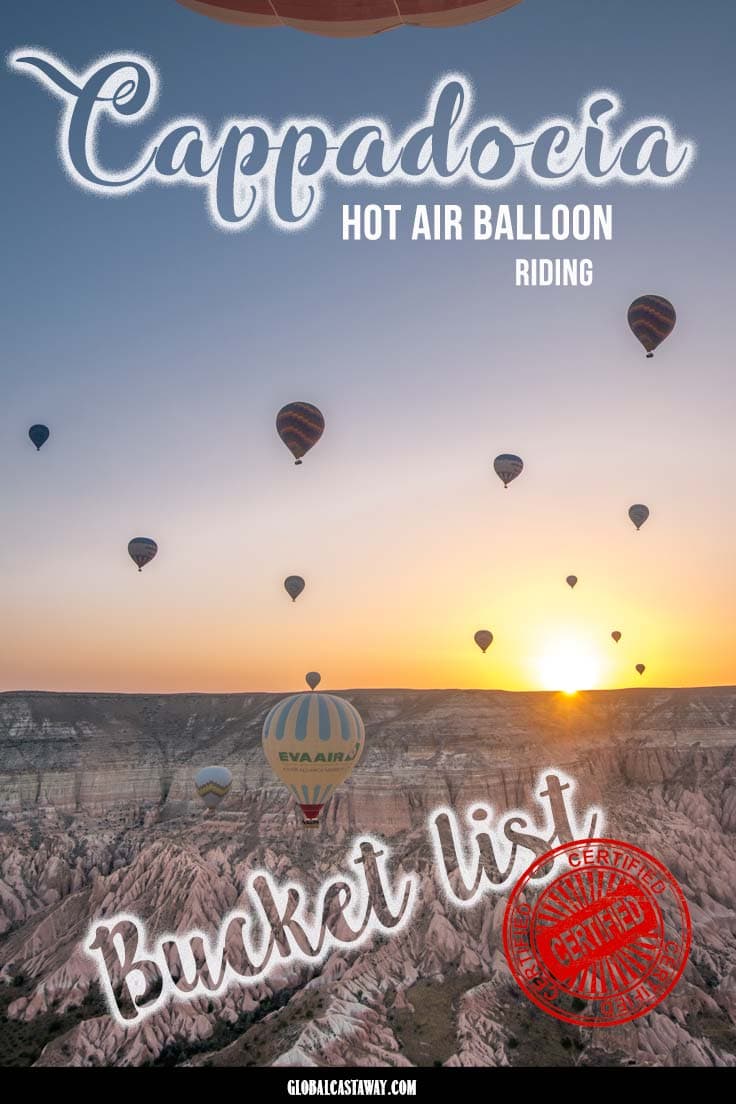 Cappadocia hot air balloon flight pin