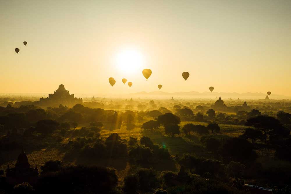 balloons over bagan, myanmar southeast-asia-bucket-list