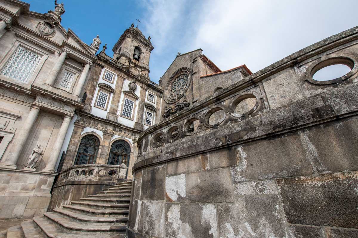 outside a gothic church