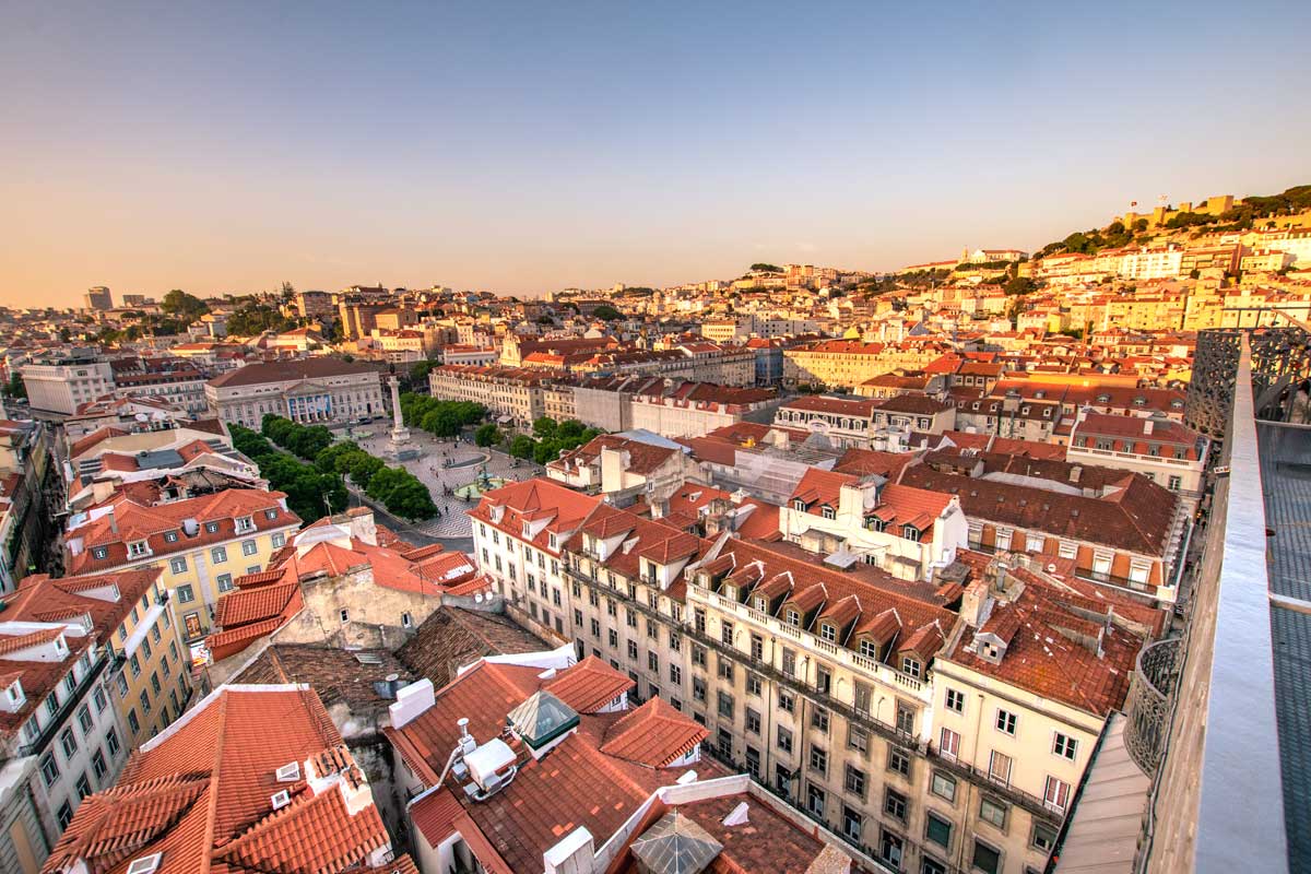 panoramic view over lisbon