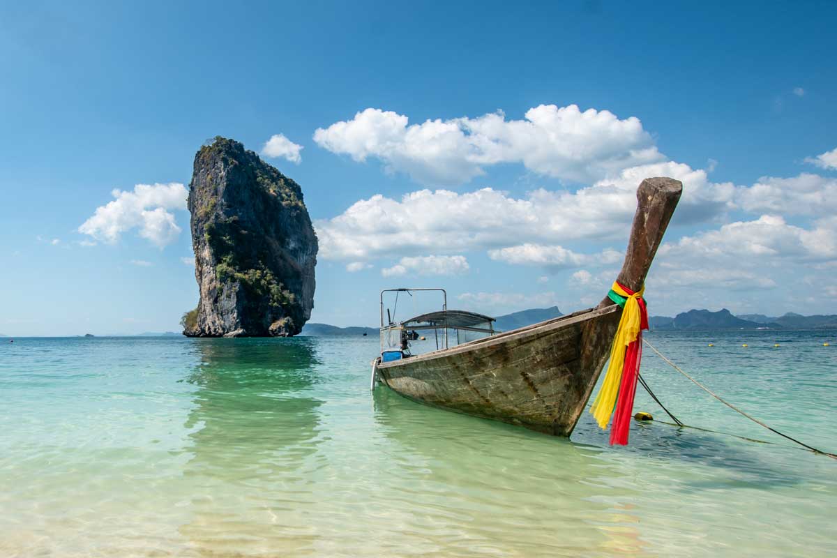 thai long boat in Krabi southeast asia bucket list