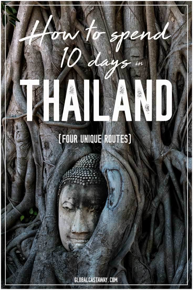 travel itinerary in thailand