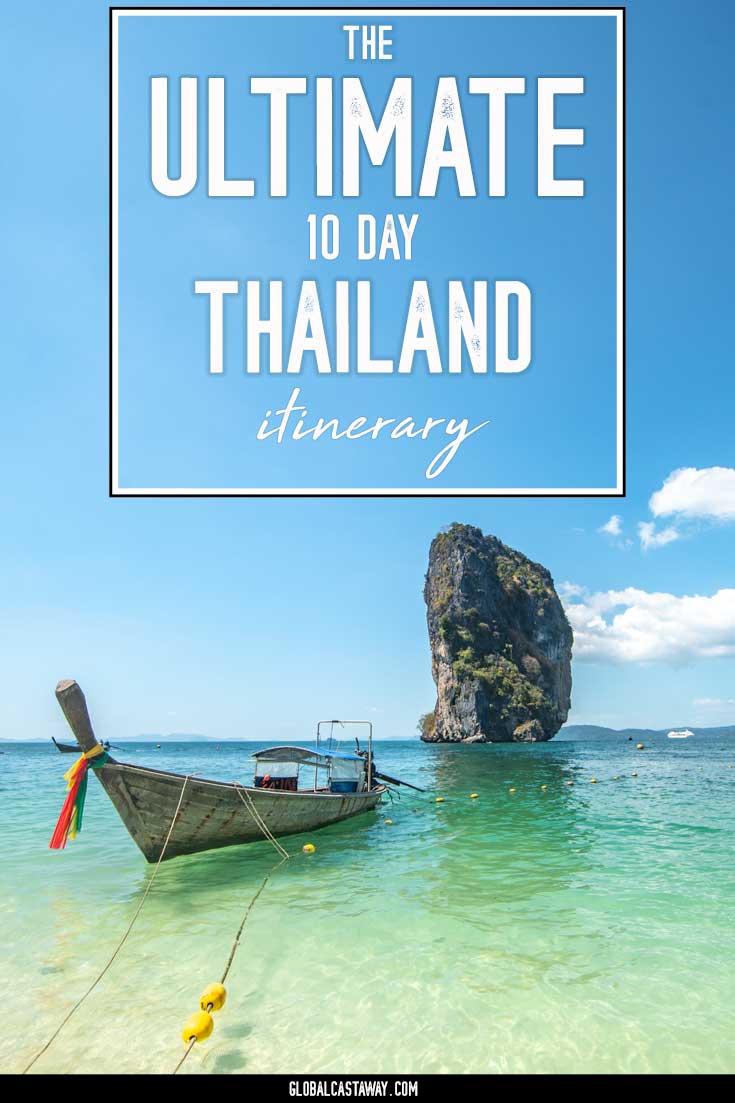 travel itinerary in thailand