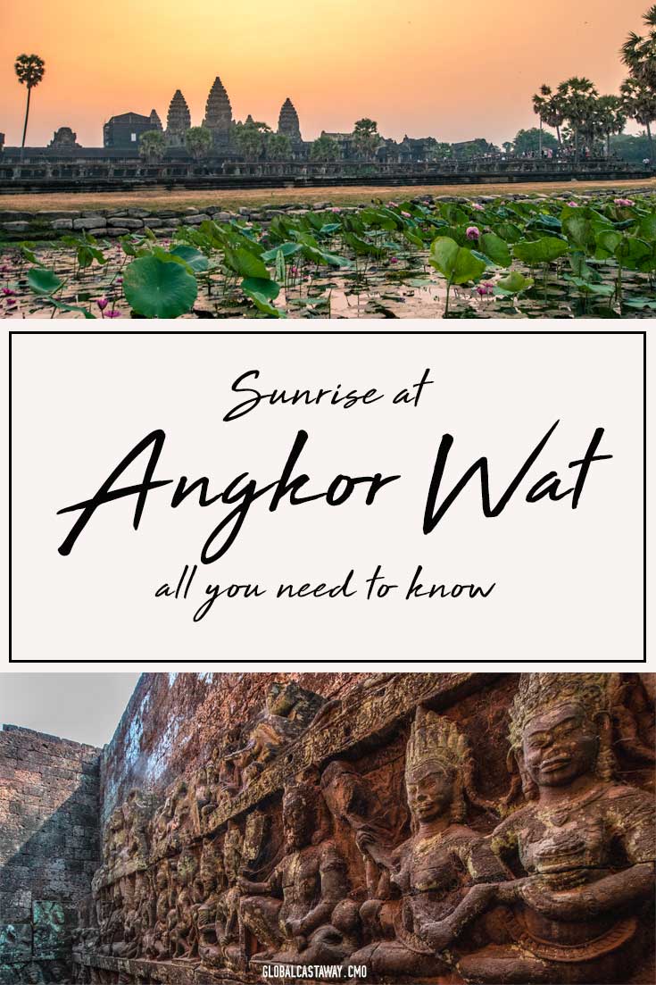 Learn how to get the best out of the Angkor Wat sunrise. See the best spots to take the iconic Angkor Wat sunrise picture and learn how to avoid any blunders on the way | Angkor Wat photography | Angrkor Wat Cambodia | Travel Asia | Travel Angkor Wat | Travel Cambodia | What to see in Asia | Bucket list asia