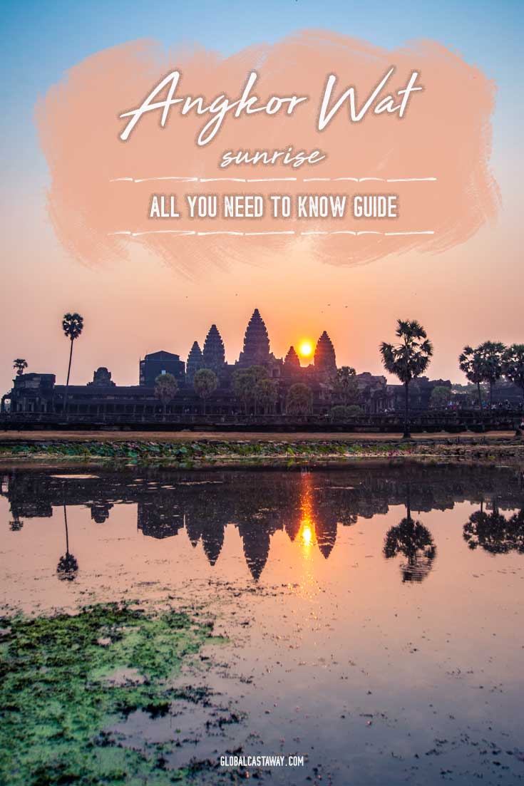 Learn how to get the best out of the Angkor Wat sunrise. See the best spots to take the iconic Angkor Wat sunrise picture and learn how to avoid any blunders on the way | Angkor Wat photography | Angrkor Wat Cambodia | Travel Asia | Travel Angkor Wat | Travel Cambodia | What to see in Asia | Bucket list asia