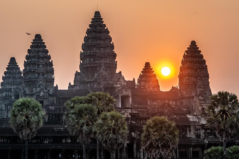 Angkor Wat sunrise close up