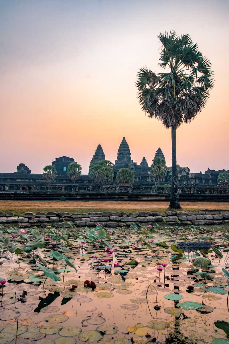 Soft sunrise at Angkor Wat