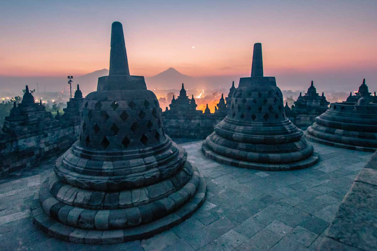 Sunrise at Borobudur