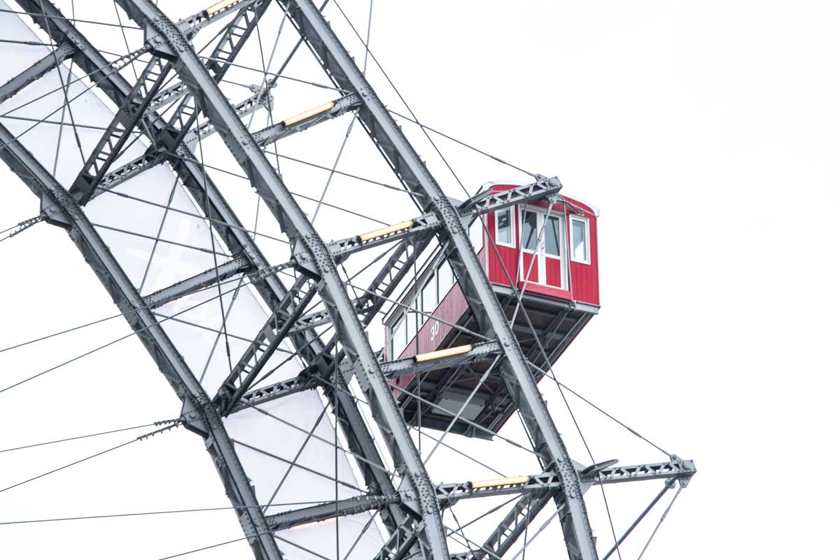 Close up on the Ferris wheel in Prater Park