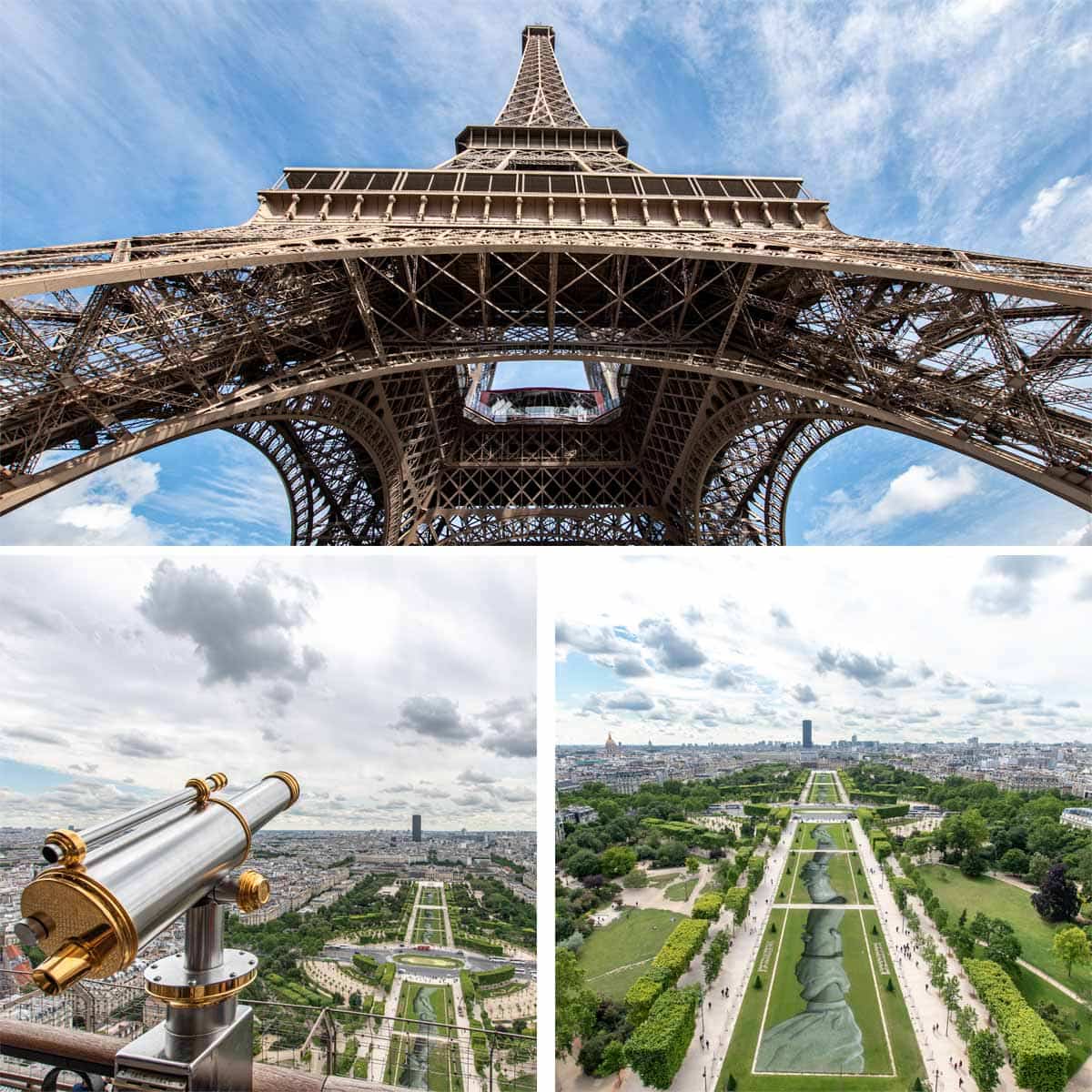 The views of the Eiffel Tower