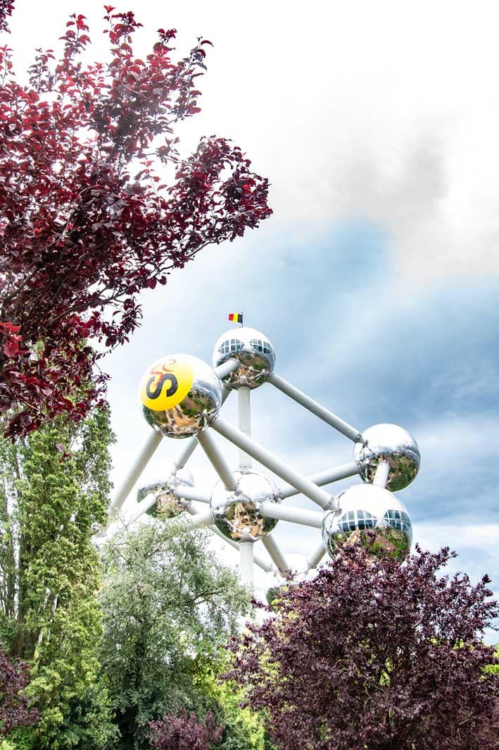 2 day Brussels itinerary - Atomium from the distance