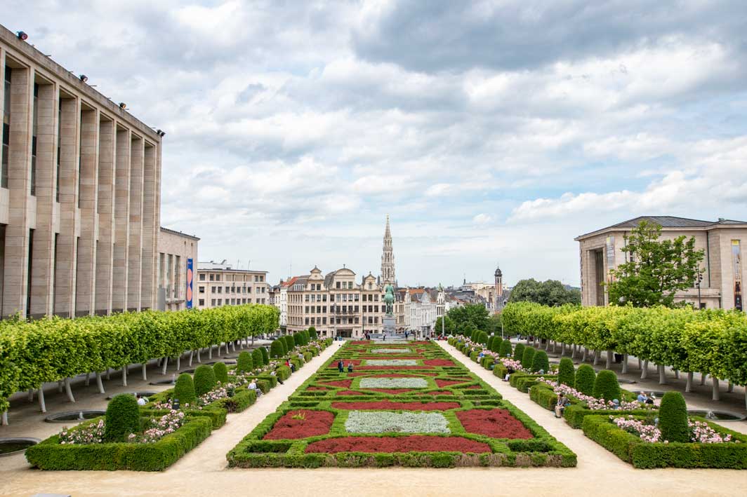 Mont Des Art in Brussels - panorama photo