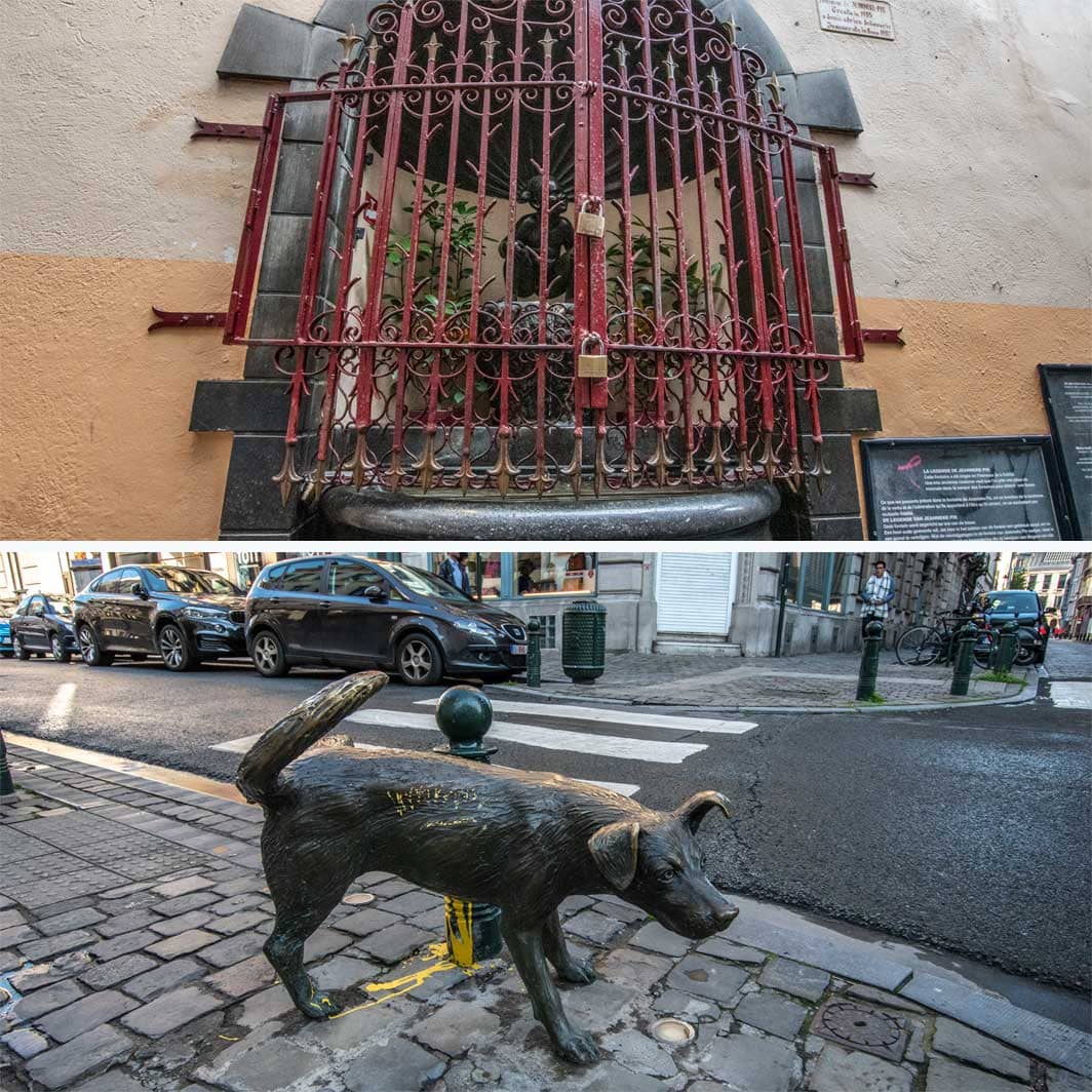 2 days in Brussels - pissing statues collage of photos