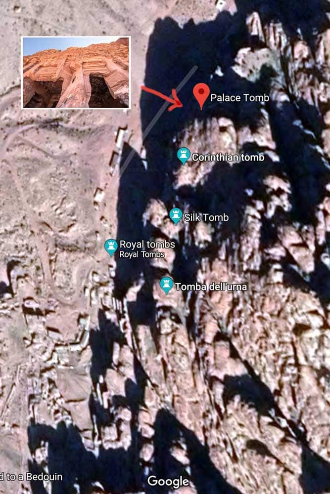 Petra photo map - Palace Tomb