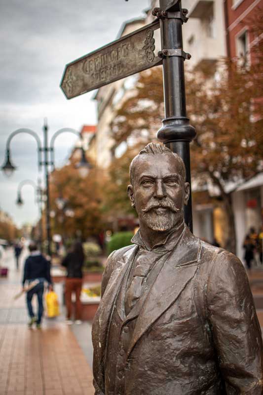 Slaveikov statue close up