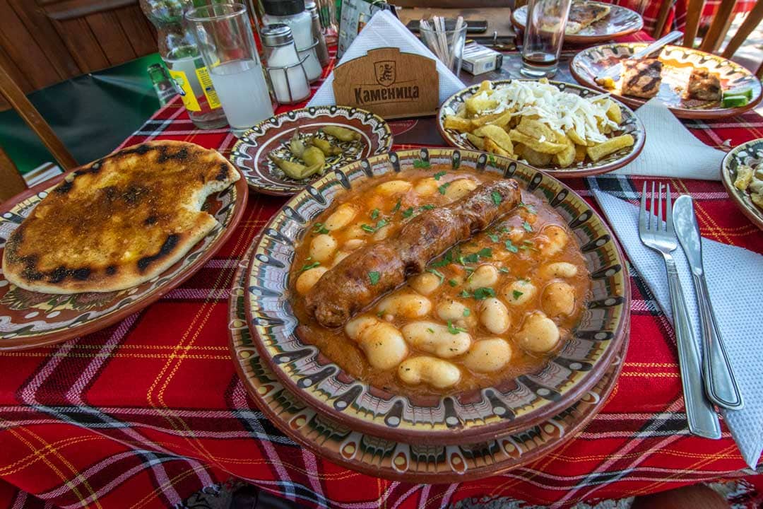 traditional bulgarian food close up