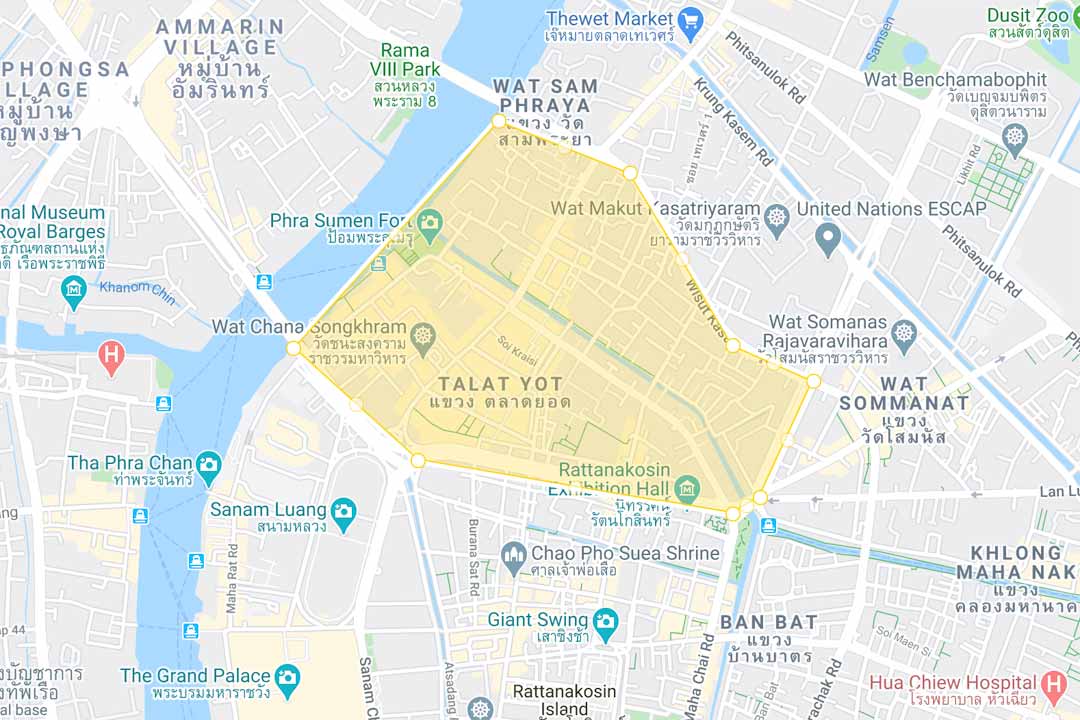 Where To Stay In Bangkok The Best Areas 2023   Khao San Map 