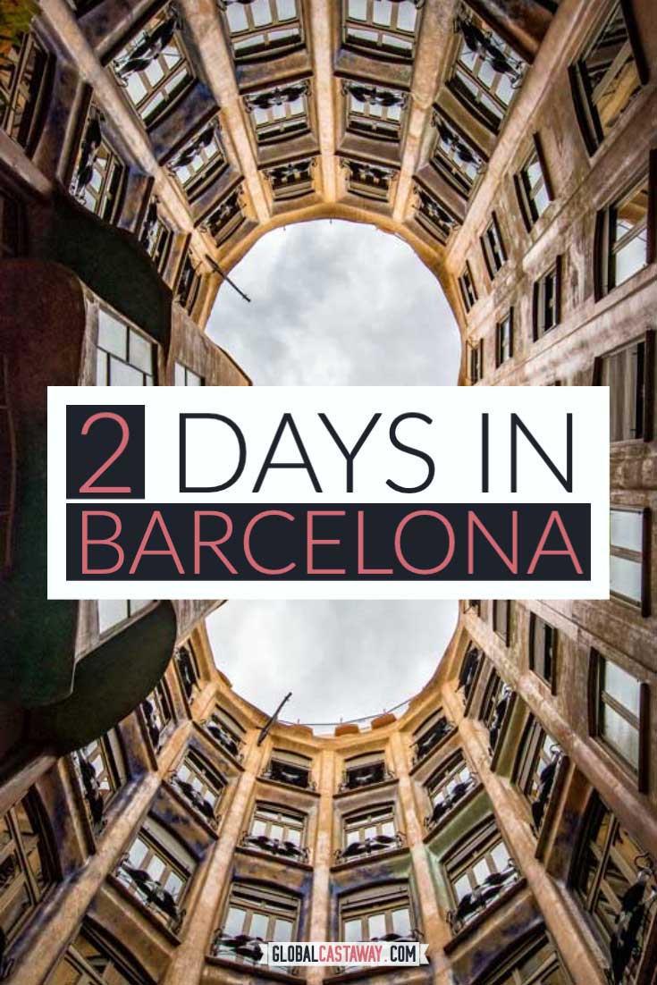 2 day barcelona itinerary pin