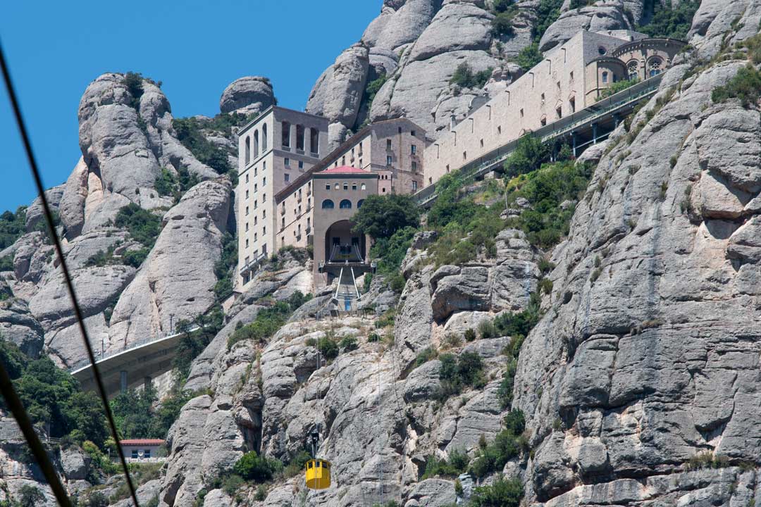 monserrat monastery from below