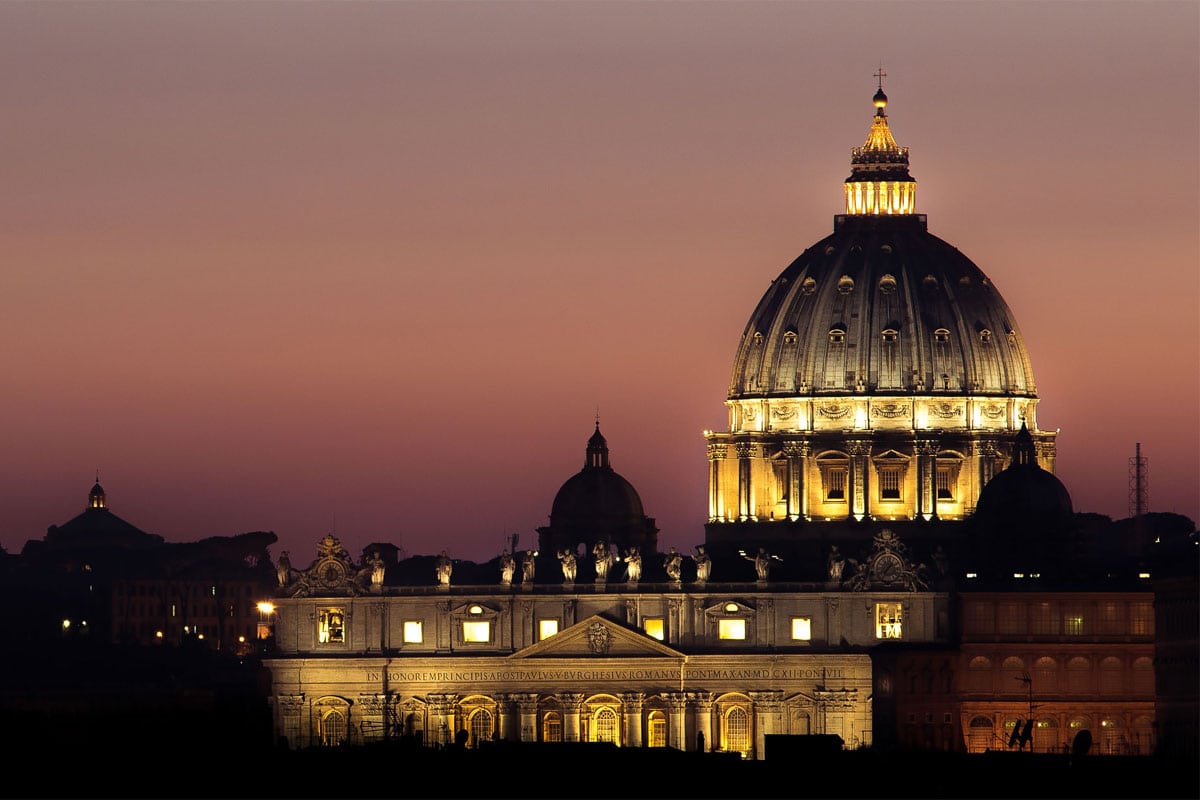 basilica-st-peter-at-sunset