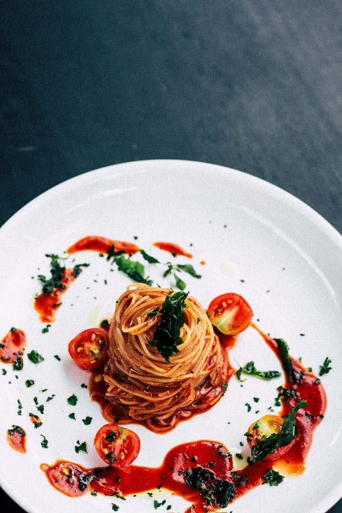 italy facts, pasta dish from above