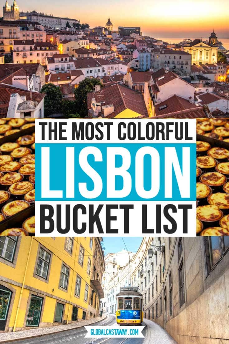colorful lisbon bucket list pin