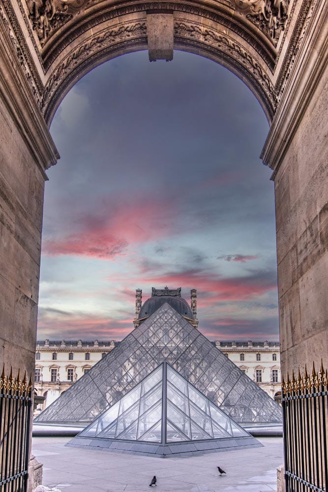 the-pyramid-of-the-louvre-at-sunrise