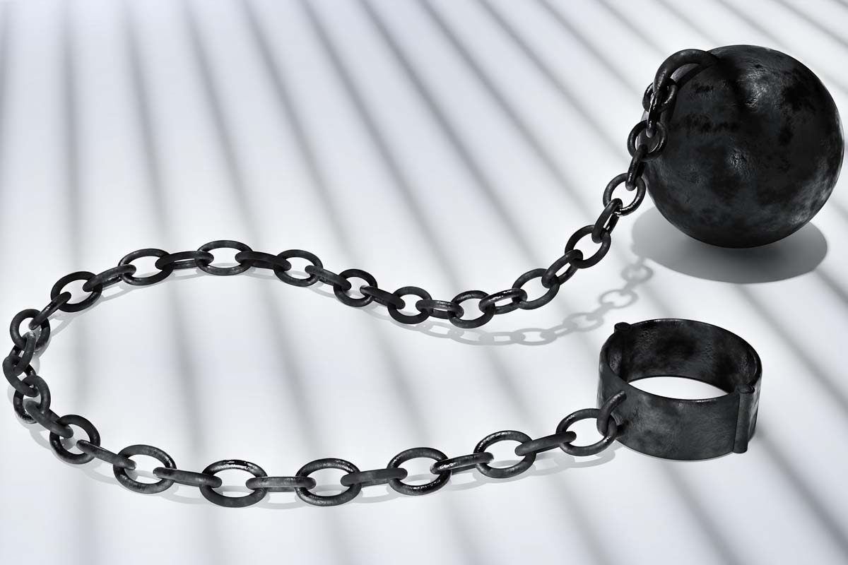 black-and-white-photo-of-ball-and-chain