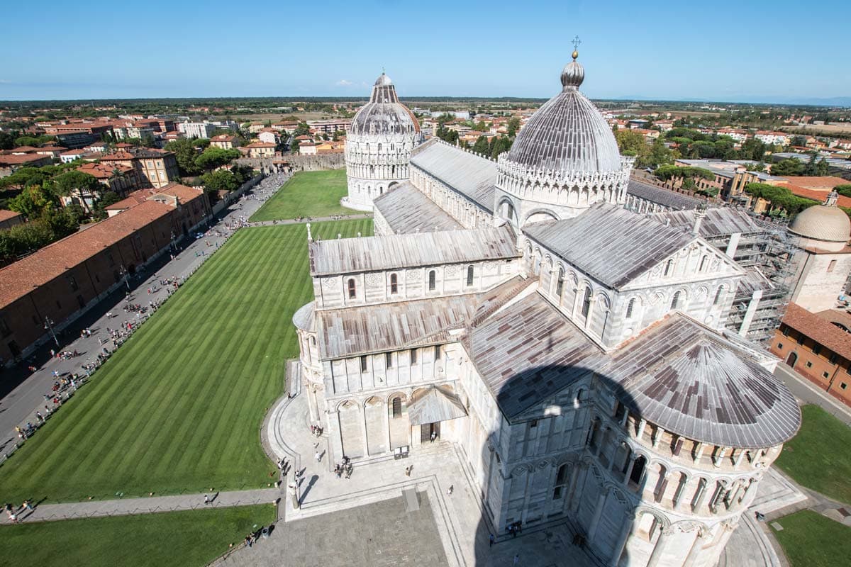 week in Italy pisa cathedral looked from the tower
