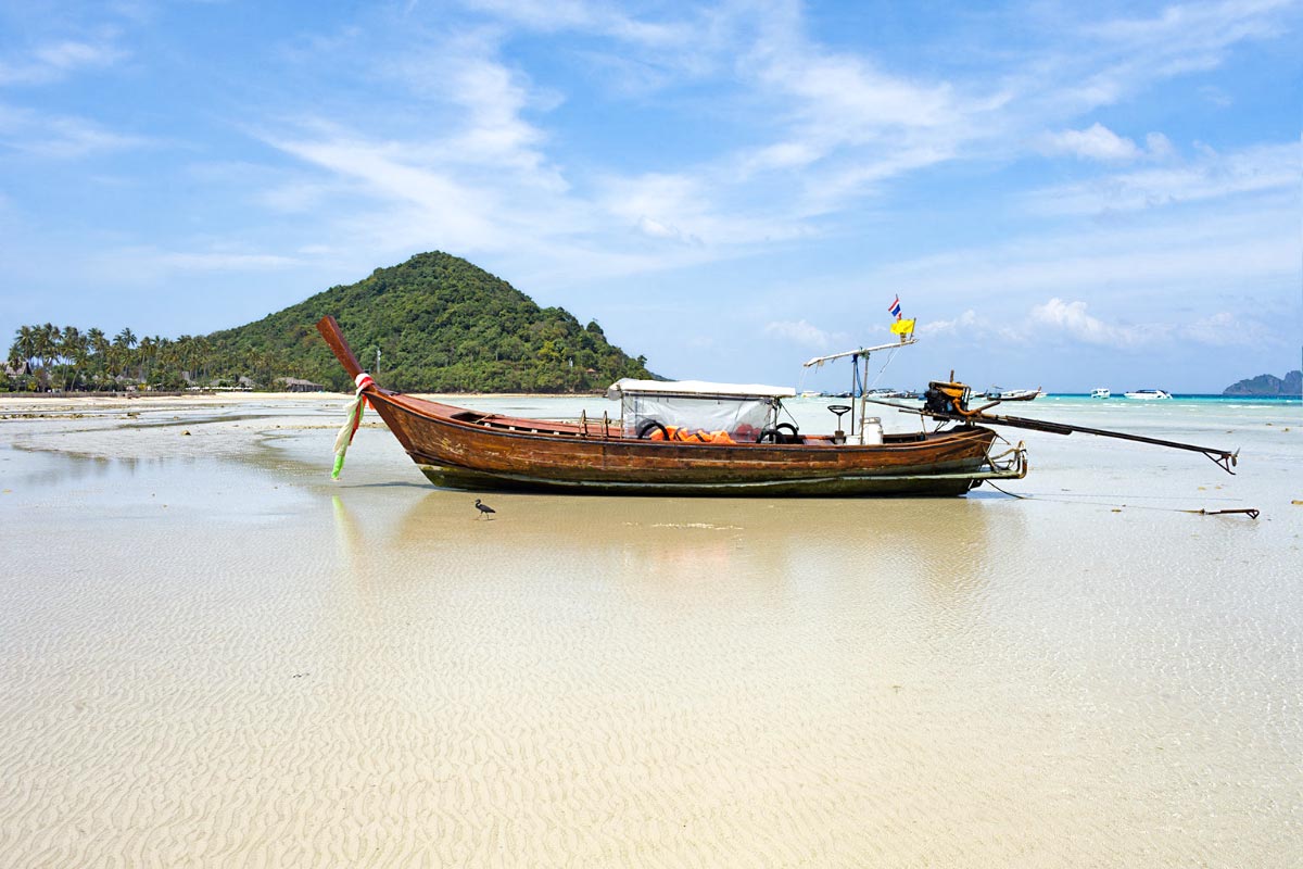 boat-on-a-sand-beach-in-phi-phi